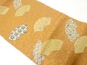 アンティーク　地紙に古典柄模様織出し袋帯（材料）